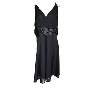 Connected Apparel Dress Womens Plus Size 20W Solid All‎ Black Sleeveless Zip Up